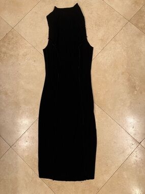 naked wardrobe Black Sleeveless Midi Dress